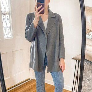 Theory Clairene Double Face Wool Cashmere Jacket Grey